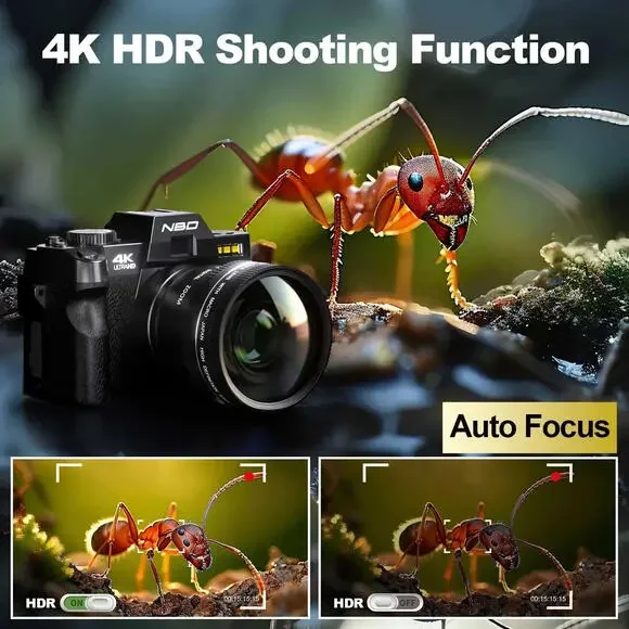 NBD Digital Camera 4K 48MP 16X Anti-shake Video Camera 64GB TF For Photography - Picture 3 of 9